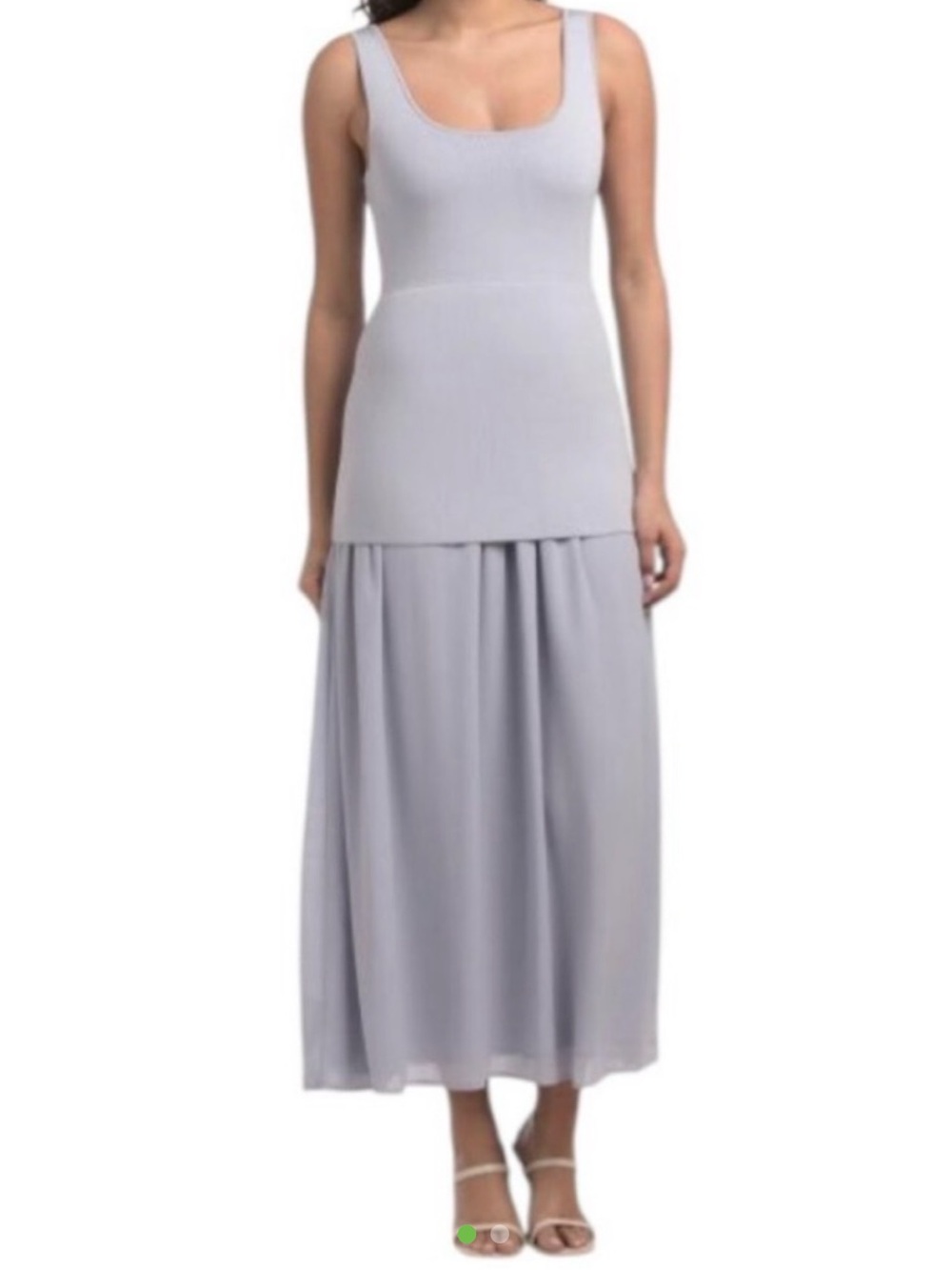 House of Harlow 1960 Light Gray Scoop Neck Maxi Dress